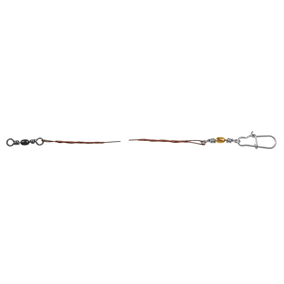 ProfiBlinker Power-Wire Fertigmontage 1x19 mit Wirbel und Snap in Bronze / 30cm / 15kg Tragkraft / 20er Pack