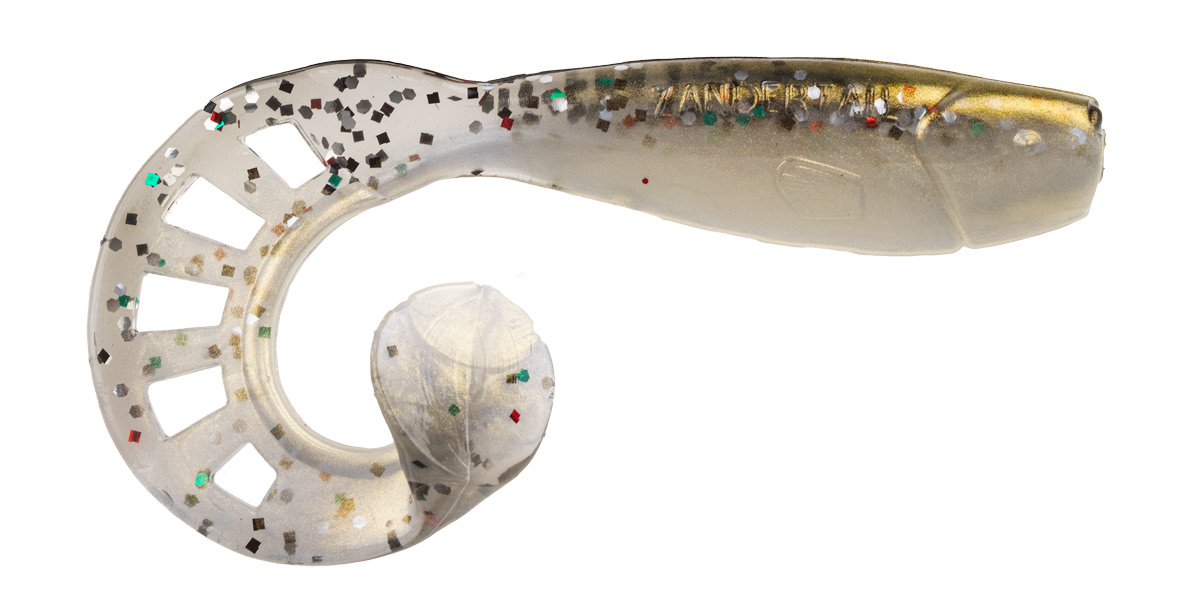 ProfiBlinker Zandertail Größe D 10cm Perl / Perlmutt-Weiß / Gold-Metallisierend / 5er Pack 