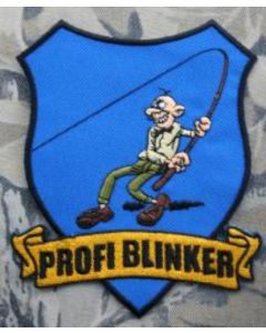 Profi Blinker Aufnäher blau Original-Logo
