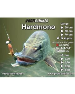 Hardmono-Vorfach aus Fluocarbon 50cm, Ø 0,60mm 3 Stück